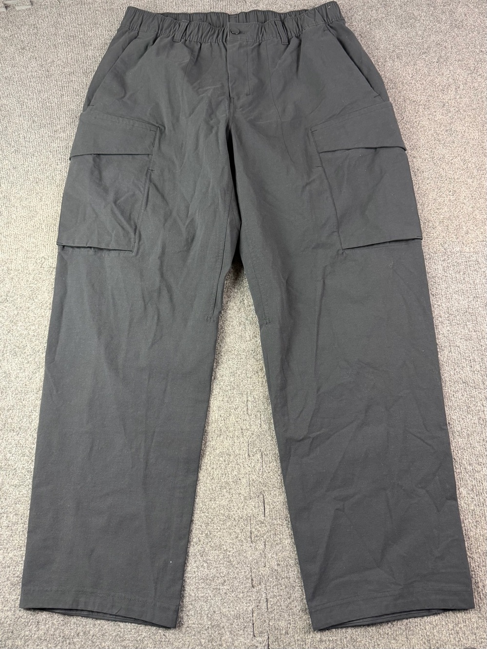 Lululemon Versatwill Relaxed Fit Men Cotton Blnd Elastic Waist Cargo Pants Sz 36